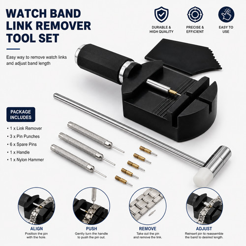 Watch link remover tool kit - remover,