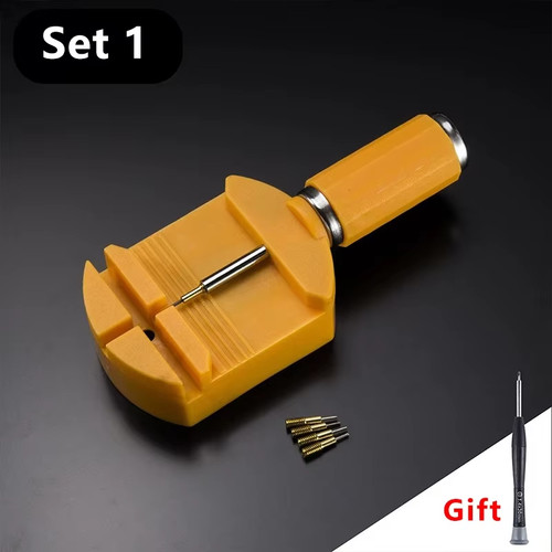 Watch band link - pin, adjustment